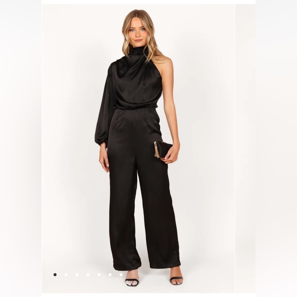 Assymetrical Jumpsuit with mock neck